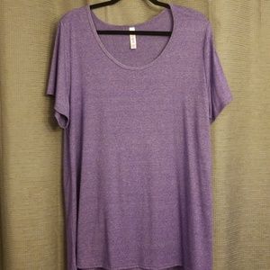 LulaRoe Classic T 2xl Purple and White Heathered